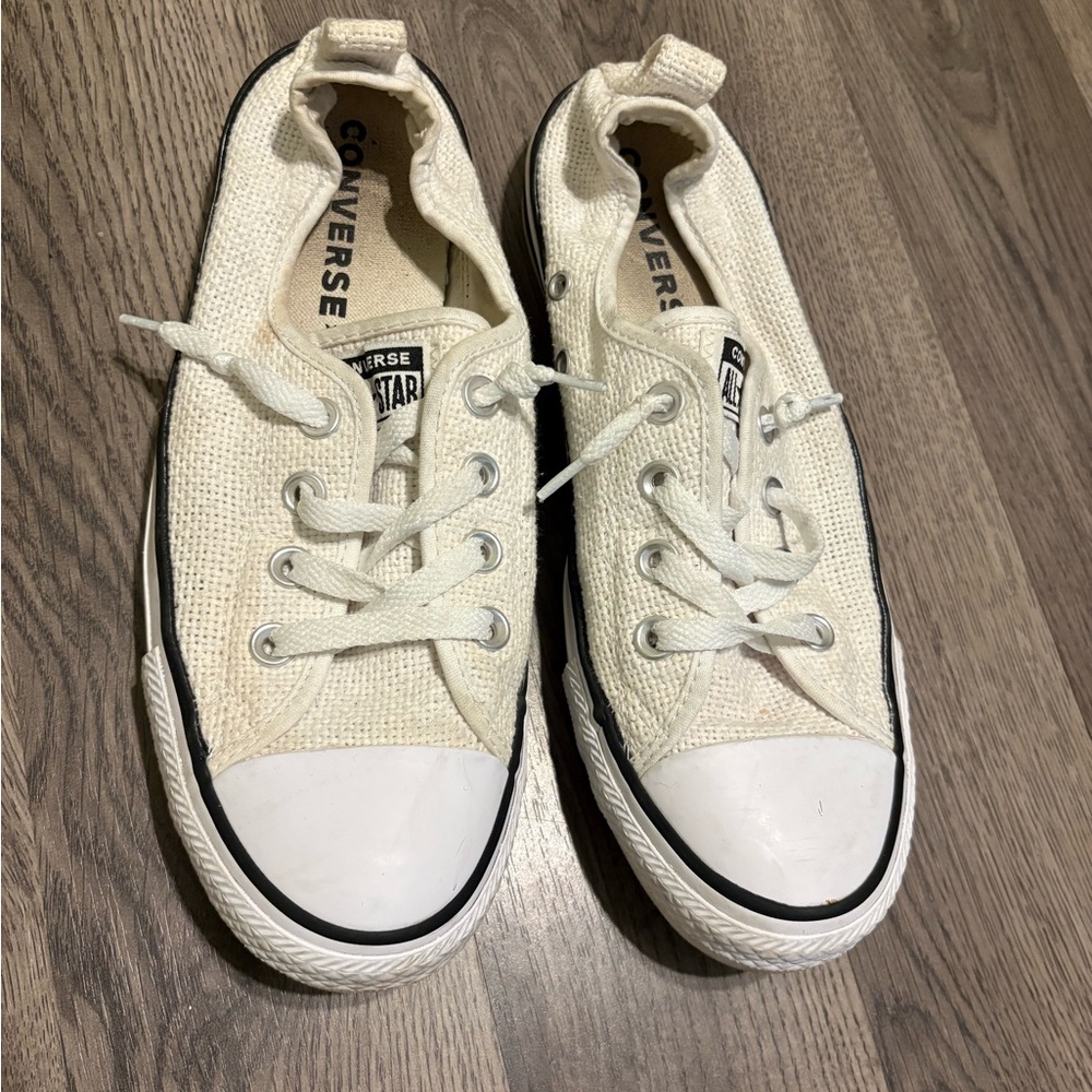 Converse Cream Canvas Sneakers